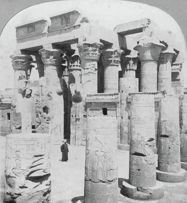 Framed Print : Temple of Kom Ombo, Egypt, c1899. Artist: The Fine Art Photographers Co Framed Print : Temple of Kom Ombo, Egypt, c1899. Artist: The Fine Art Photographers Co