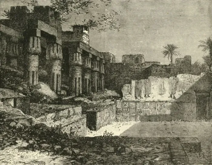 Framed Print : The Temple at Luxor, 1890. Creator: Unknown Framed Print : The Temple at Luxor, 1890. Creator: Unknown
