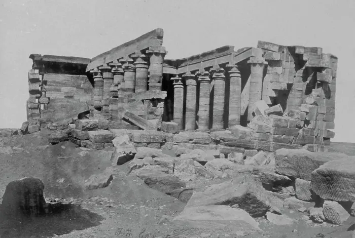 Framed Print : The Temple of Mahannaka, Nubia, 1857. Creator: Francis Frith Framed Print : The Temple of Mahannaka, Nubia, 1857. Creator: Francis Frith