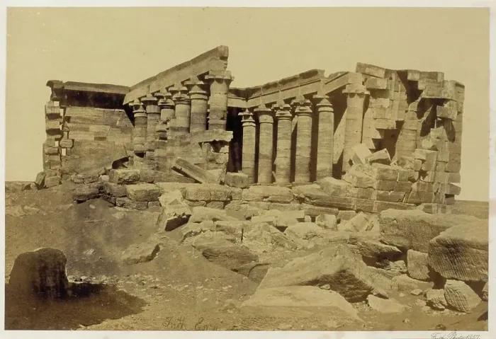 Framed Print : The Temple of Mahannaka, Nubia, 1857. Creator: Francis Frith Framed Print : The Temple of Mahannaka, Nubia, 1857. Creator: Francis Frith