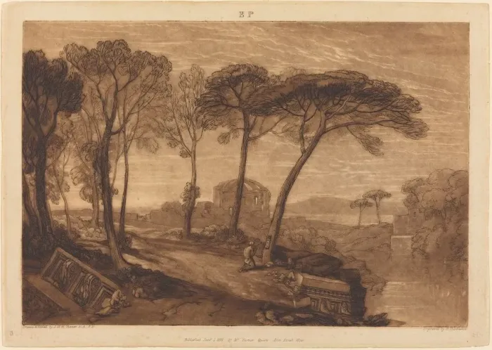 Framed Print : The Temple of Minerva Medica, published 1811. Creator: JMW Turner Framed Print : The Temple of Minerva Medica, published 1811. Creator: JMW Turner