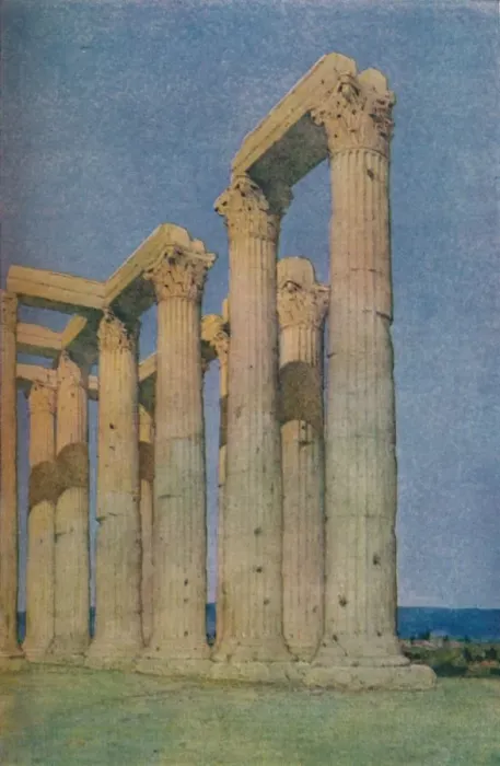 Framed Print : The Temple of the Olympian Zeus at Athens, 1913 Framed Print : The Temple of the Olympian Zeus at Athens, 1913