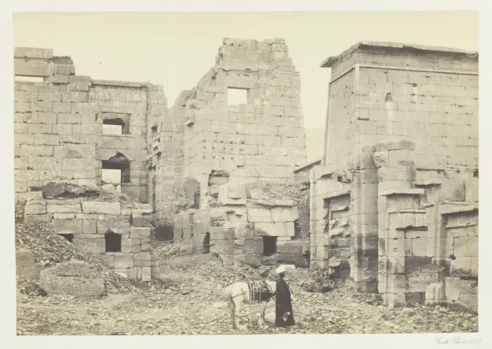 Framed Print : The Temple Palace, Medinet Haboo, 1857. Creator: Francis Frith Framed Print : The Temple Palace, Medinet Haboo, 1857. Creator: Francis Frith