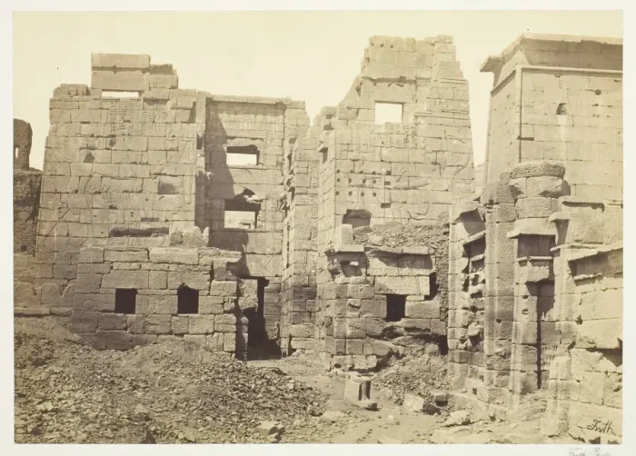 Framed Print : The Temple Palace, Medinet-Haboo, c. 1857. Creator: Francis Frith Framed Print : The Temple Palace, Medinet-Haboo, c. 1857. Creator: Francis Frith