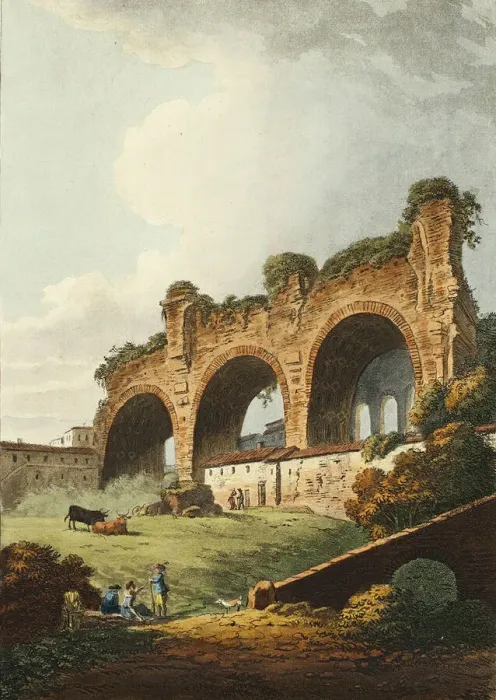 Framed Print : The Temple of Peace, plate nine from the Ruins of Rome, published March 1, 1796 Framed Print : The Temple of Peace, plate nine from the Ruins of Rome, published March 1, 1796