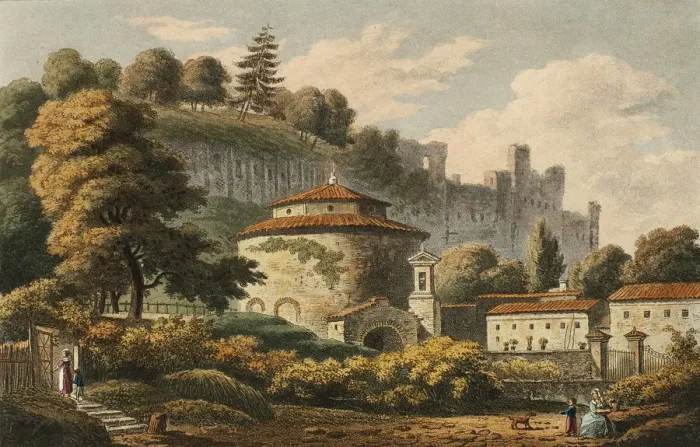 Framed Print : Temple of Remus and Romulus, plate sixteen from the Ruins of Rome, published August 4 Framed Print : Temple of Remus and Romulus, plate sixteen from the Ruins of Rome, published August 4