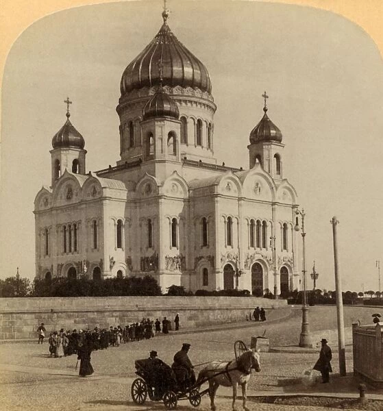 Temple of Our Saviour, the greatest Church in Moscow, Russia, 1898