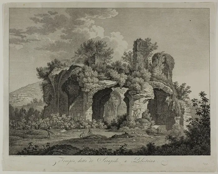 Framed Print : Temple of the Serapide Palestrina, 1793. Creator: Friedrich Wilhelm Gmelin Framed Print : Temple of the Serapide Palestrina, 1793. Creator: Friedrich Wilhelm Gmelin