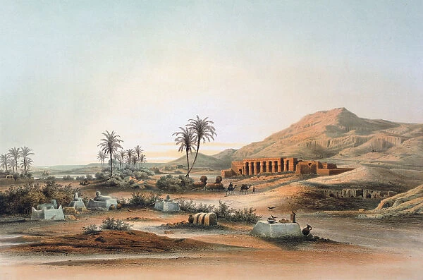 Temple of Seti I at Qurnah, Egypt, 19th century. Artist: E Weidenbach
