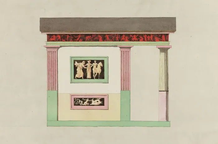 Framed Print : The temple in Skärva. Left outer wall (8), 1785. Creator: Carl August Ehrensvard Framed Print : The temple in Skärva. Left outer wall (8), 1785. Creator: Carl August Ehrensvard