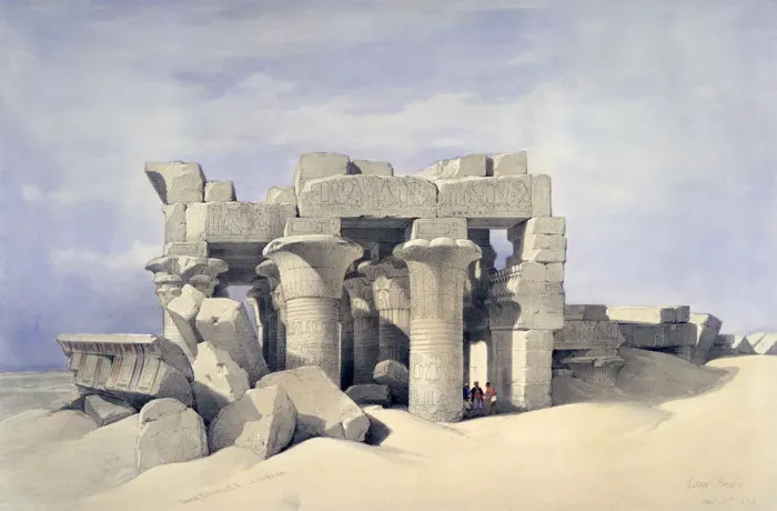 Framed Print : Temple of Sobek and Haroeris at Kom Ombo, 19th century. Artist: David Roberts Framed Print : Temple of Sobek and Haroeris at Kom Ombo, 19th century. Artist: David Roberts