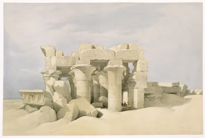 Framed Print : Temple of Sobek and Horuss at Kom Ombo, Egypt, 19th century. Artist: David Roberts Framed Print : Temple of Sobek and Horuss at Kom Ombo, Egypt, 19th century. Artist: David Roberts