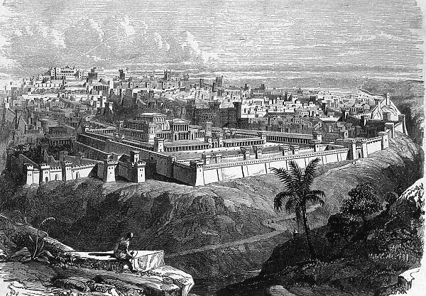 The Temple of Solomon in Jerusalem, 19th century engraving