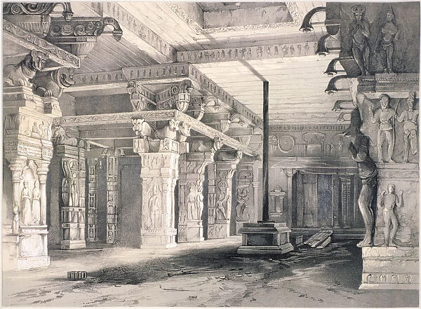 Temple of Sri Rama, Combaconum. Artist: J Hogarth