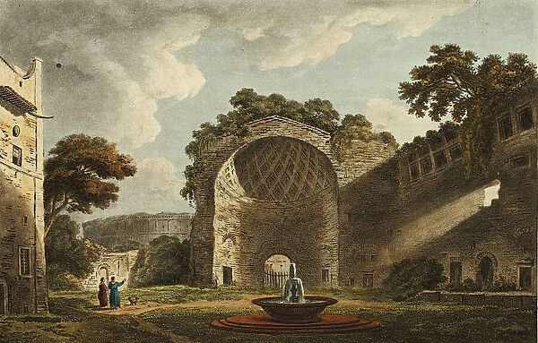 Temple of the Sun & Moon, plate two from Ruins of Rome, published March 1, 1796