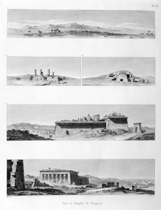 Framed Print : Temple at Tentyris (Temple of Denderah), c1808. Artist: Baltard Framed Print : Temple at Tentyris (Temple of Denderah), c1808. Artist: Baltard