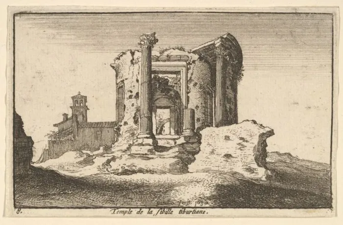 Framed Print : Temple of the Tiburtine Sybil, 1650. Creator: Wenceslaus Hollar Framed Print : Temple of the Tiburtine Sybil, 1650. Creator: Wenceslaus Hollar