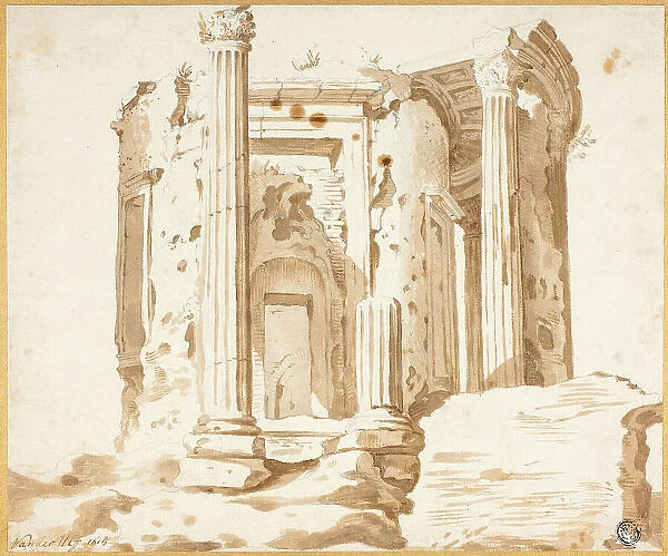 Temple at Tivoli, 1615. Creator: Jacob van der Ulf