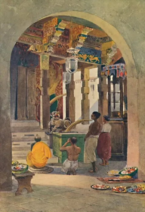 Framed Print : The Temple of the Tooth, Kandy - Interior, c1880 (1905). Artist: Alexander Henry Hallam Murray Framed Print : The Temple of the Tooth, Kandy - Interior, c1880 (1905). Artist: Alexander Henry Hallam Murray