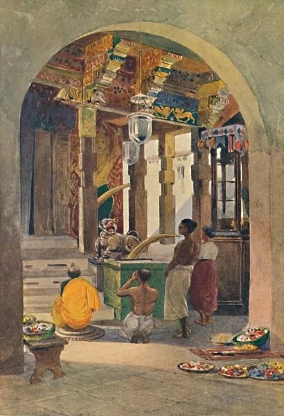 The Temple of the Tooth, Kandy - Interior, c1880 (1905). Artist: Alexander Henry Hallam Murray