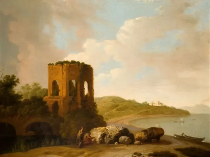 Framed Print : The Temple Of Venus, Bay Of Baiae, 1800. Creator: William Marlow Framed Print : The Temple Of Venus, Bay Of Baiae, 1800. Creator: William Marlow