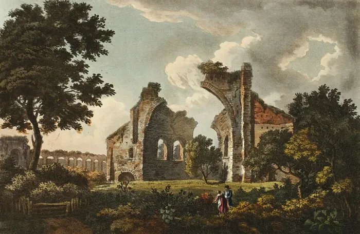 Framed Print : Temple of Venus and Cupid, plate twelve from the Ruins of Rome, published March 23, 1798 Framed Print : Temple of Venus and Cupid, plate twelve from the Ruins of Rome, published March 23, 1798