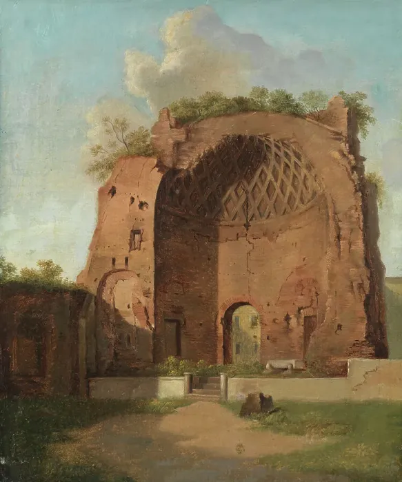 Framed Print : The Temple of Venus and Roma, The Roman Forum, Rome, 1840s. Creator: Thorald Laessoe Framed Print : The Temple of Venus and Roma, The Roman Forum, Rome, 1840s. Creator: Thorald Laessoe