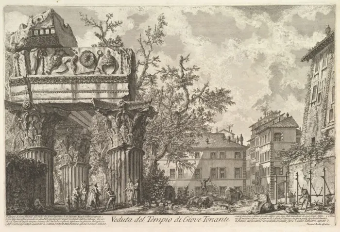 Framed Print : The Temple of Vespasian and Titus (Veduta del Tempio di Giove Tonante), ca. 1756 Framed Print : The Temple of Vespasian and Titus (Veduta del Tempio di Giove Tonante), ca. 1756