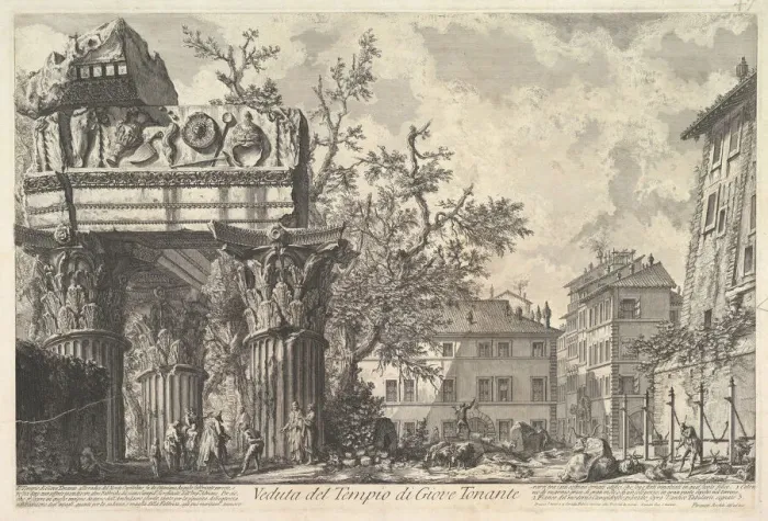 Framed Print : The Temple of Vespian (Veduta del Tempio di giove Tonante), ca. 1756 Framed Print : The Temple of Vespian (Veduta del Tempio di giove Tonante), ca. 1756