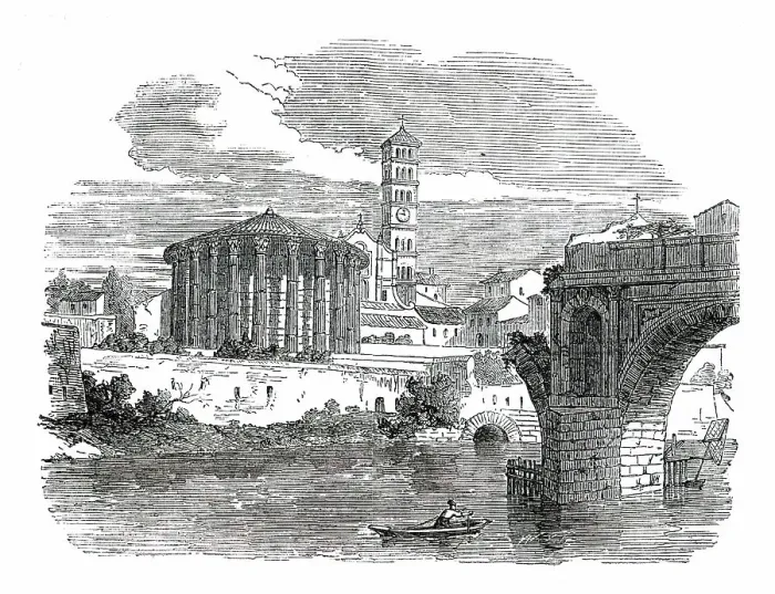 Framed Print : Temple of Vesta - Rome, 1850. Creator: Unknown Framed Print : Temple of Vesta - Rome, 1850. Creator: Unknown