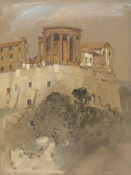 Framed Print : Temple of Vesta at Tivoli. Creator: Hercules Brabazon Brabazon Framed Print : Temple of Vesta at Tivoli. Creator: Hercules Brabazon Brabazon