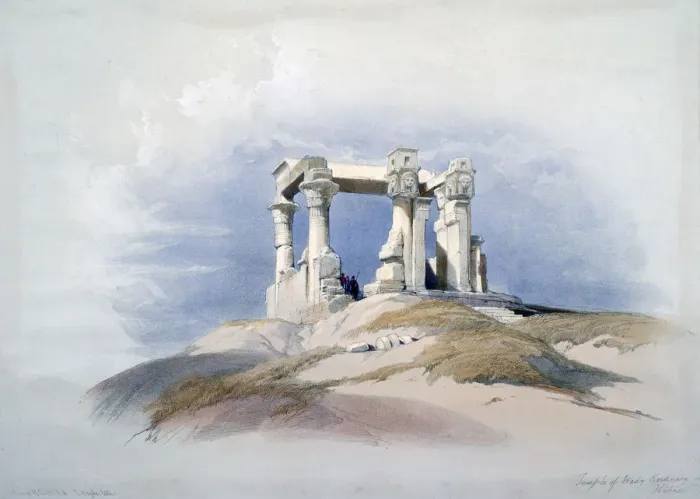 Framed Print : Temple of Wady Kardassy, Nubia, 19th century. Artist: David Roberts Framed Print : Temple of Wady Kardassy, Nubia, 19th century. Artist: David Roberts