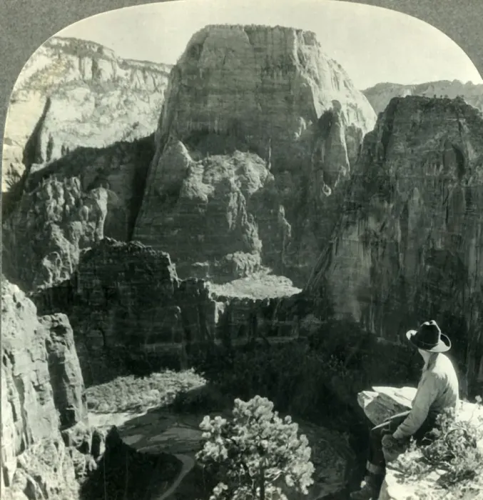 Framed Print : The Temple of Zion from the West Rim Trail, Zion National Park, Utah, c1930s. Creator: Unknown Framed Print : The Temple of Zion from the West Rim Trail, Zion National Park, Utah, c1930s. Creator: Unknown