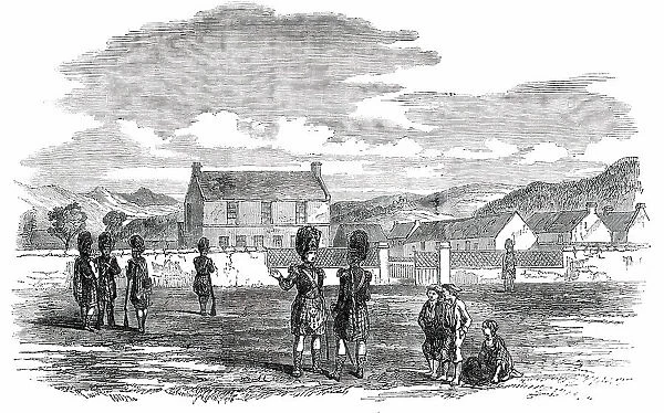 Temporary Barrack at Ballater for the Queen's Guard of Honour, 1850. Creator: Unknown