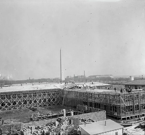Temporary Building, Under Construction...Washington, D.C. 1917. Creator: Unknown