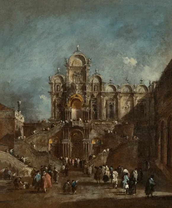 Framed Print : Temporary Tribune in the Campo San Zanipolo, Venice, 1782 or after
