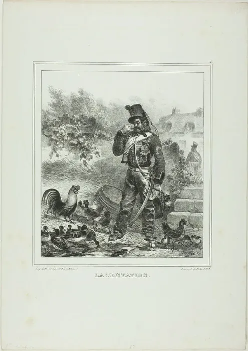 Framed Print : Temptation, 1833. Creator: Auguste Raffet Framed Print : Temptation, 1833. Creator: Auguste Raffet