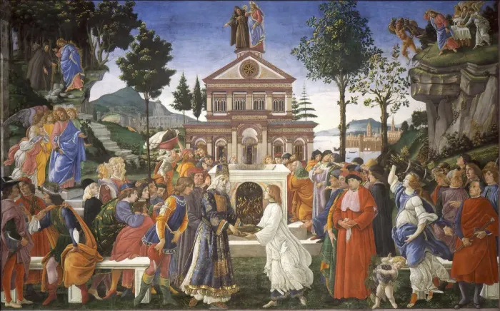 Framed Print : The Temptation of Christ, 1481-1482. Artist: Botticelli, Sandro (1445-1510) Framed Print : The Temptation of Christ, 1481-1482. Artist: Botticelli, Sandro (1445-1510)