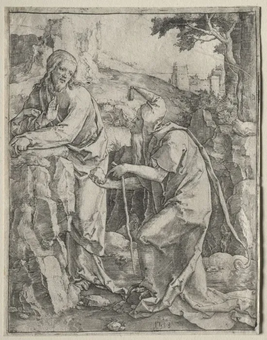 Framed Print : The Temptation of Christ, 1518. Creator: Lucas van Leyden (Dutch, 1494-1533) Framed Print : The Temptation of Christ, 1518. Creator: Lucas van Leyden (Dutch, 1494-1533)