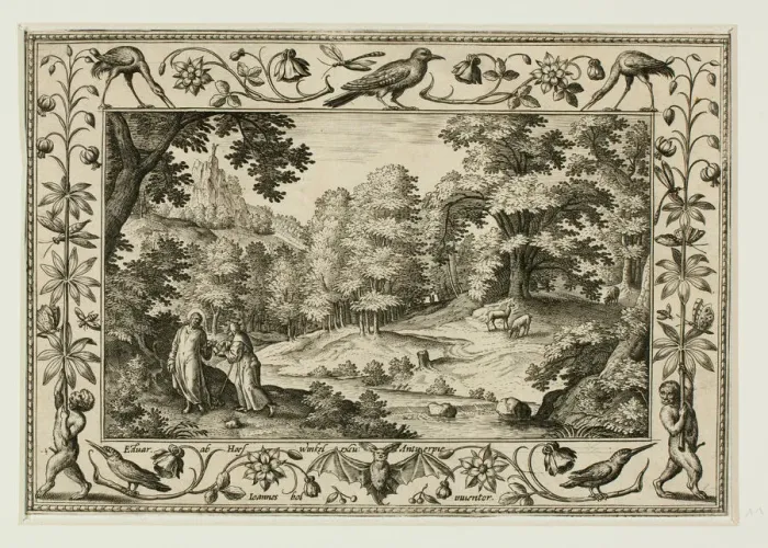 Framed Print : The Temptation of Christ, from Landscapes with Old and New Testament Scenes Framed Print : The Temptation of Christ, from Landscapes with Old and New Testament Scenes