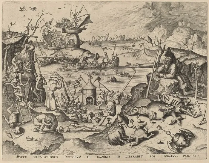 Framed Print : The Temptation of Saint Anthony, 1561. Creator: Unknown Framed Print : The Temptation of Saint Anthony, 1561. Creator: Unknown