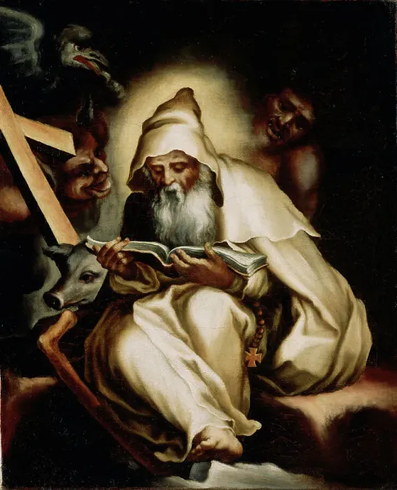 Framed Print : The Temptation of Saint Anthony, 1570s. Creator: Lelio Orsi Framed Print : The Temptation of Saint Anthony, 1570s. Creator: Lelio Orsi