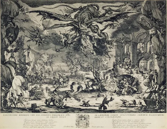 Framed Print : The Temptation of Saint Anthony, 1635. Artist: Callot, Jacques (1592-1635) Framed Print : The Temptation of Saint Anthony, 1635. Artist: Callot, Jacques (1592-1635)