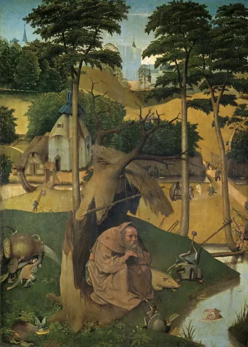 Framed Print : The Temptation of Saint Anthony, c. 1490. Artist: Bosch, Hieronymus (c. 1450-1516) Framed Print : The Temptation of Saint Anthony, c. 1490. Artist: Bosch, Hieronymus (c. 1450-1516)