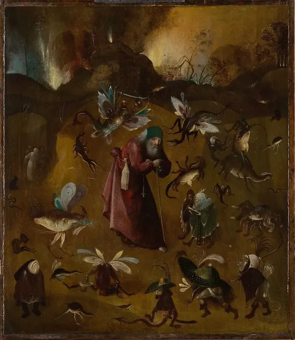 Framed Print : The Temptation of Saint Anthony, c 1500. Creator: Bosch; Hieronymus; (School) () Framed Print : The Temptation of Saint Anthony, c 1500. Creator: Bosch; Hieronymus; (School) ()