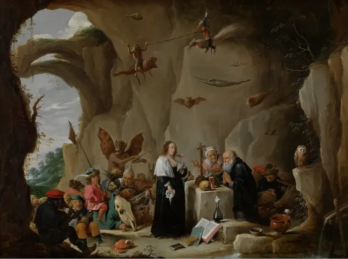 Framed Print : The Temptation of Saint Anthony the Great, c1640-1690. Creator: David Teniers II Framed Print : The Temptation of Saint Anthony the Great, c1640-1690. Creator: David Teniers II