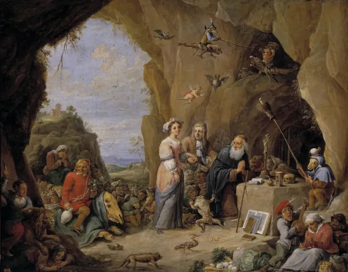 Framed Print : The Temptation of Saint Anthony, Mid of 17th cen Artist: Teniers, David, the Younger (1610-1690) Framed Print : The Temptation of Saint Anthony, Mid of 17th cen Artist: Teniers, David, the Younger (1610-1690)