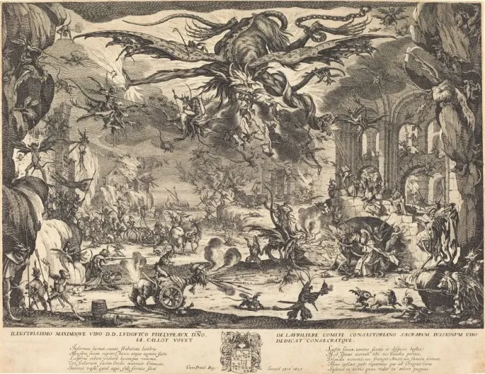Framed Print : The Temptation of Saint Anthony [second version], 1635. Creator: Jacques Callot