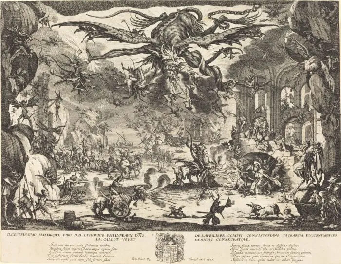 Framed Print : The Temptation of Saint Anthony [second version], 1635. Creator: Jacques Callot