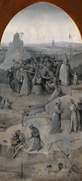 Framed Print : The Temptation of Saint Anthony. Triptych, reverse: Christ Carrying the Cross, 1500-1501 Framed Print : The Temptation of Saint Anthony. Triptych, reverse: Christ Carrying the Cross, 1500-1501
